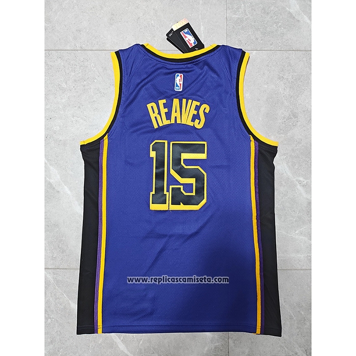 Camiseta Los Angeles Lakers Austin Reaves #15 Statement 2022-23 Violeta
